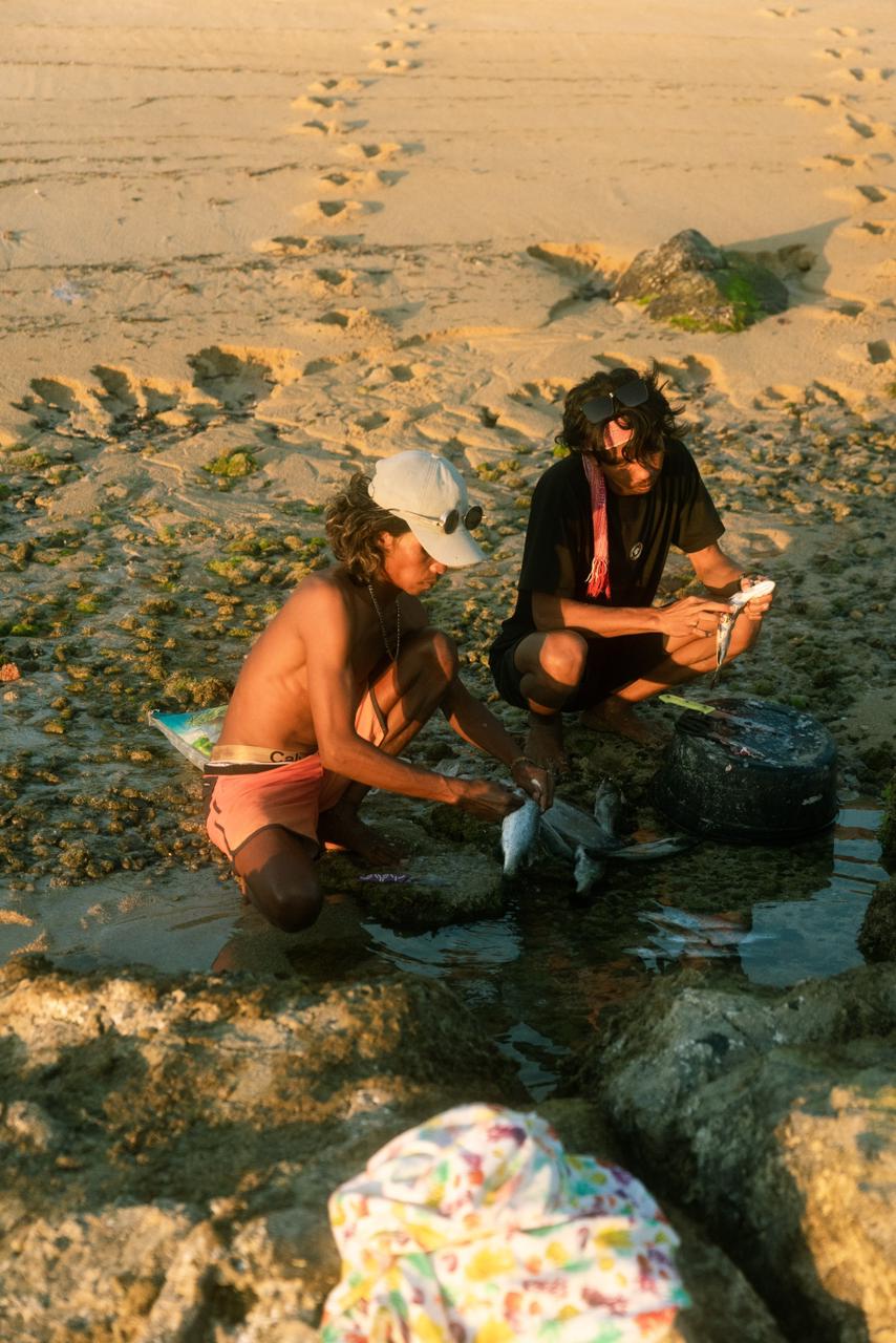 Fishing at golden hour Lombok