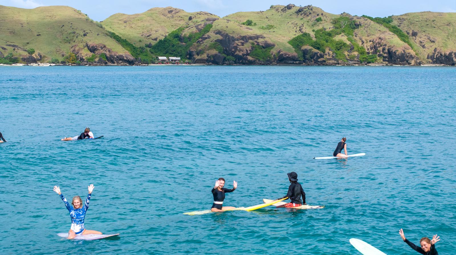 Open water surf session